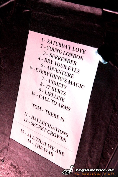 Setliste von Angels & Airwaves bei ihrer Show in Hamburg, 2012